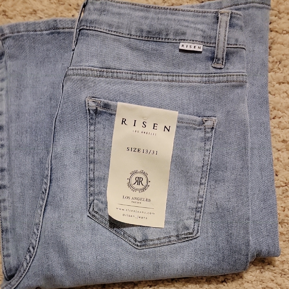 Risen Tie Waist Jeans NWT